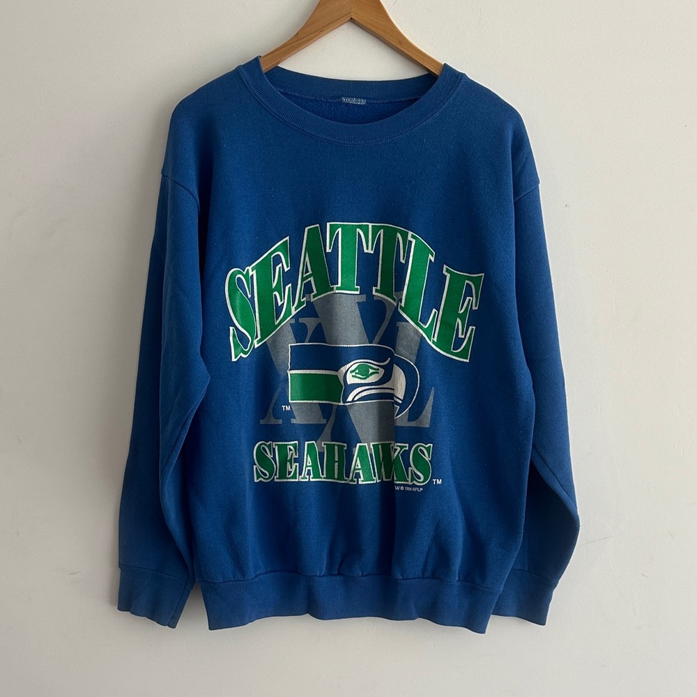 Vintage Seattle Seahawks Blue Sweatshirt